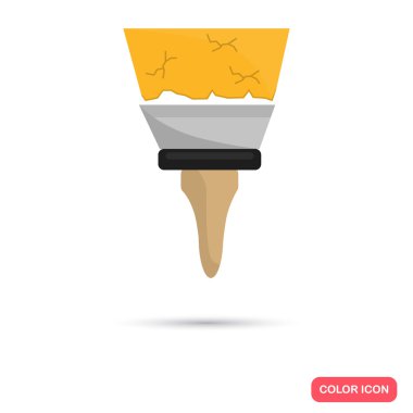 Renk inşaat spat düz simgesi. Stok Vektör simgesi. Web ve mobil tasarım için illüstrasyon