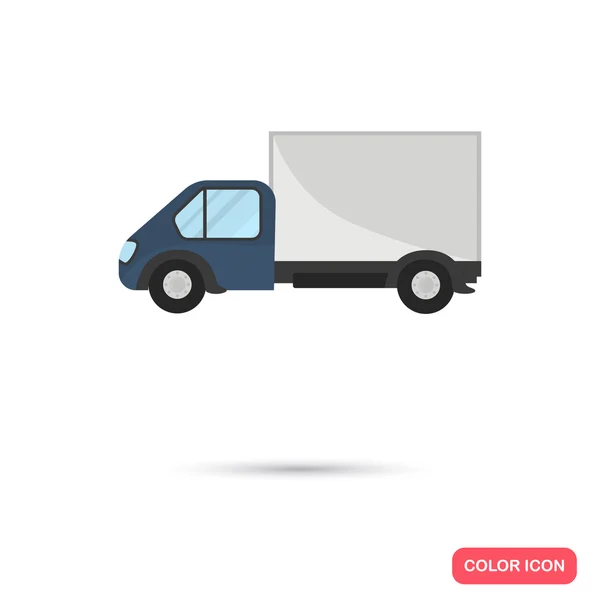 Color flat cargo auto icon. Flat design — Stock Vector