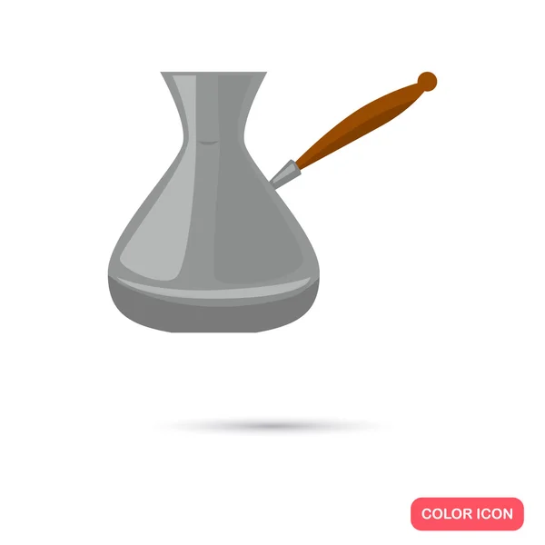 Färg platta kaffebryggare ikonen. Platt design — Stock vektor