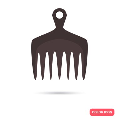 Saç tarağı. Renk düz simgesi