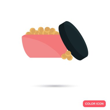 Topu rouge. Renk düz simgesi