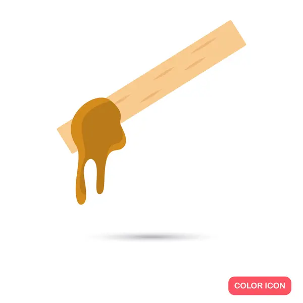 Color de cera icono plano — Vector de stock