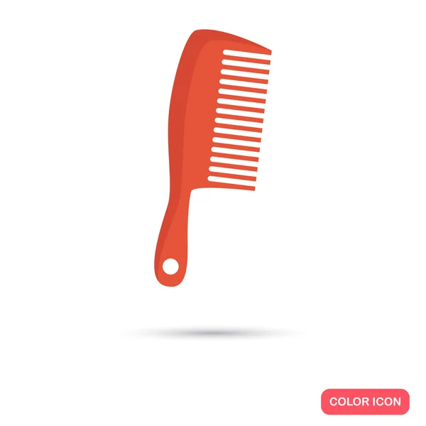 Hair comb. Color flat icon — Stock Vector