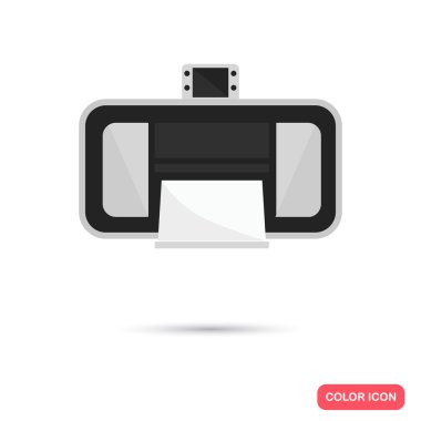 Office yazıcı renk düz simgesi