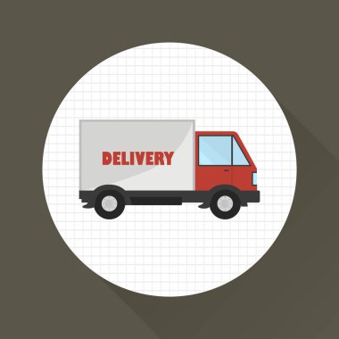 Teslimat parça renk simgesi. Düz tasarım. Web ve mobil için teslim Tema