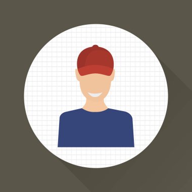 Teslimat kurye renk simgesi. Düz tasarım. Web ve mobil için teslim Tema