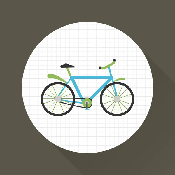 自転車の色のアイコン。フラットなデザイン。Web や携帯電話環境をテーマ — ストックベクタ