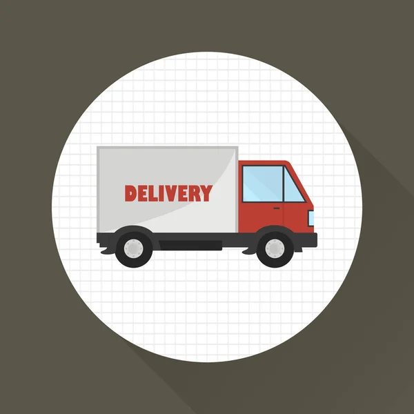 Icono de color de pista de entrega. Diseño plano. Tema de entrega para web y móvil — Vector de stock