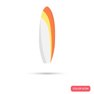 Sörf tahtası renk simgesi. Web ve mobil için düz tasarım