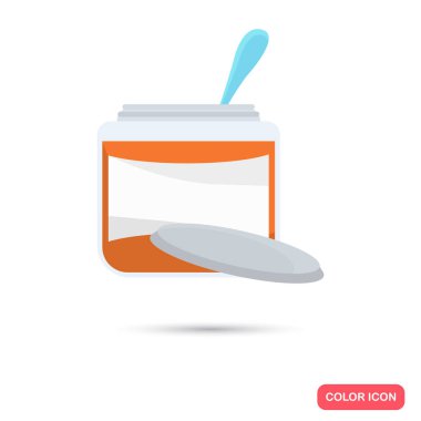 Bebek beslenme renk simgesi. Web ve mobil için düz tasarım