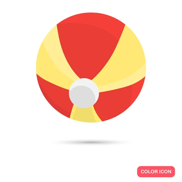 Icona di colore palla da spiaggia. Design grasso per web e mpbile — Vettoriale Stock