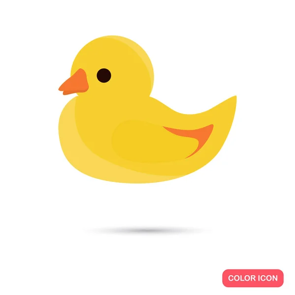 Baby duck toy color icon. Flat design for web and mobile — Stock Vector