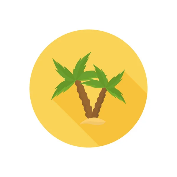 Palm träd färgikonen. Platt design för webb och mobil — Stock vektor