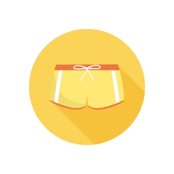 Male swimming trunks color icon. Flat design for web and mobile — Stock Vector