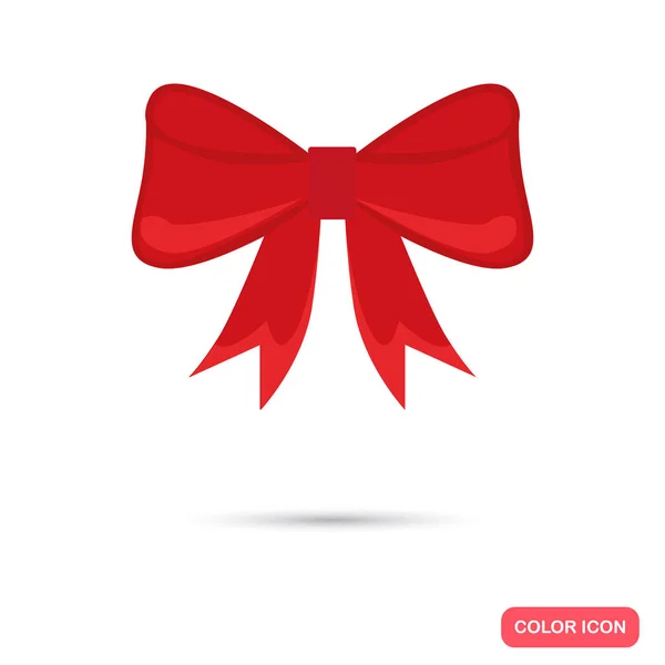 クリスマス装飾弓色アイコン。Web とモバイルのフラットなデザイン — ストックベクタ