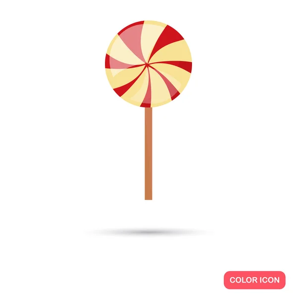 Icono de color caramelo de Navidad. Diseño plano para web y móvil — Vector de stock