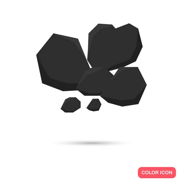Icône couleur charbon. Conception plate pour web et mobile — Image vectorielle
