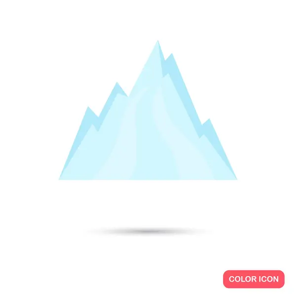 Kış dağlar simge renk. Web ve mobil için düz tasarım — Stok Vektör