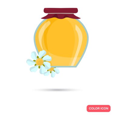 Web ve mobil tasarım için çiçek bal rengi düz simge