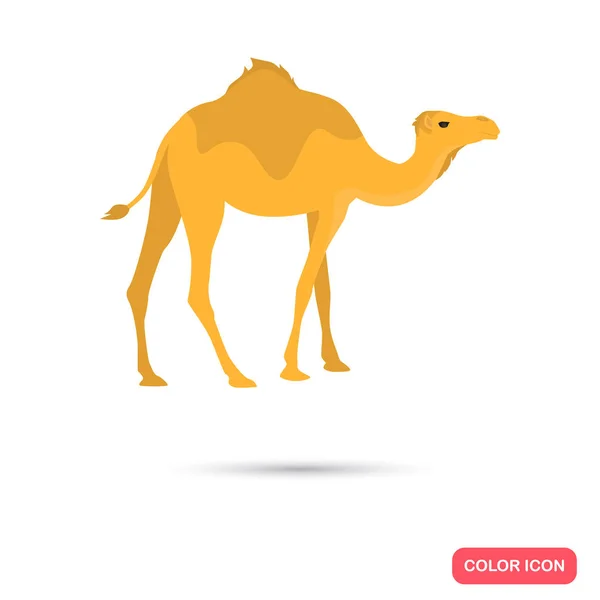 Kamel färg flat ikonen för webb och mobil design — Stock vektor