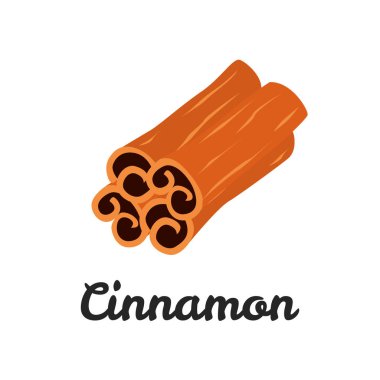 Web ve mobil tasarım için renk düz simge tarçın sopa