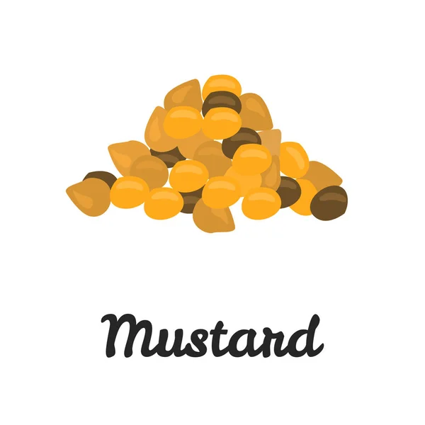 Warna biji mustard ikon datar untuk web dan desain mobile - Stok Vektor