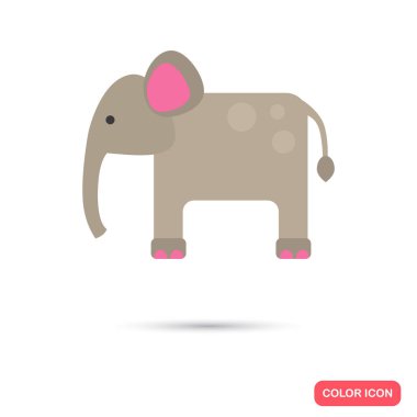 Fil renk düz simgesi