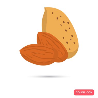 Karikatür tasarım düz simgeler badem renk