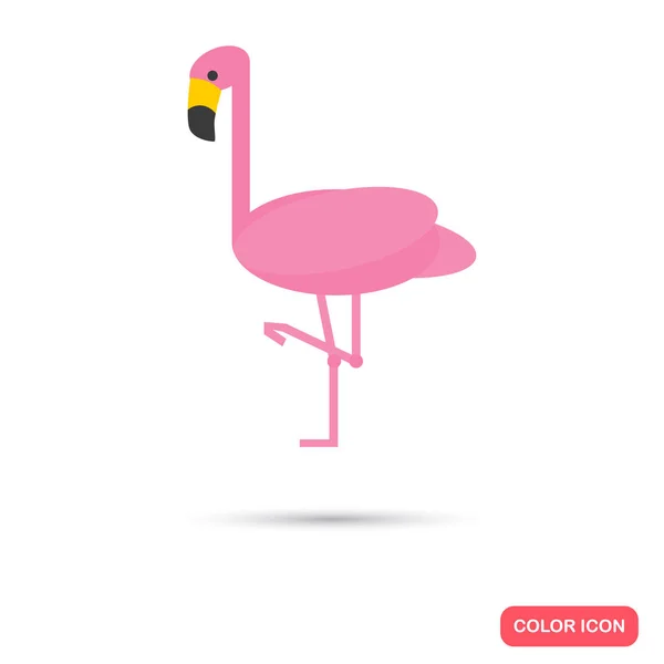 Ícone de cor plana Flamingo — Vetor de Stock