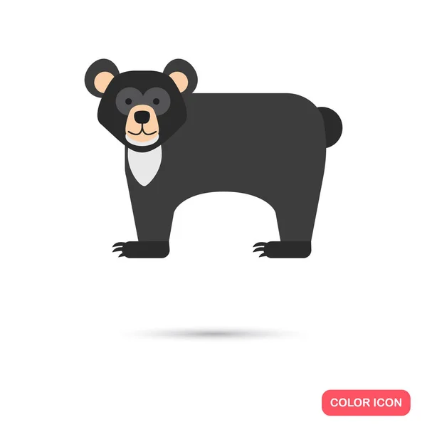 Bear color flat icon — Stock Vector