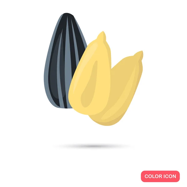 Icono de color de semillas de girasol en diseño de dibujos animados — Vector de stock