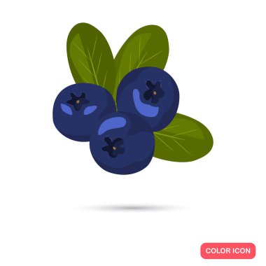 Yaban mersini renk simgesi. Karikatür tarzı web ve mobil tasarım için