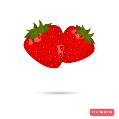 Çilek renk simgesi. Karikatür tarzı web ve mobil tasarım için