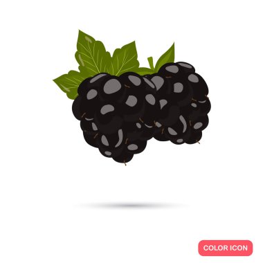 Böğürtlen renk simgesi. Karikatür tarzı web ve mobil tasarım için