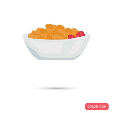 Mısır gevreği renk simgesi. Karikatür tarzı web ve mobil tasarım için