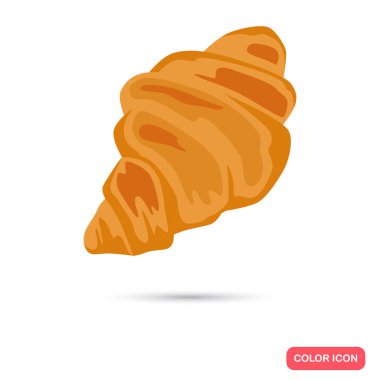 Kruvasan renk simgesi. Karikatür tarzı web ve mobil tasarım için