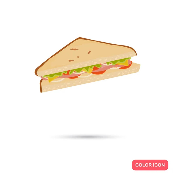 Icône couleur sandwich. Cartoon style pour web et mobile design — Image vectorielle