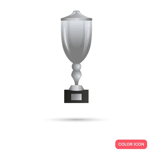 Icono de copa de trofeo de plata para diseño web y móvil — Vector de stock