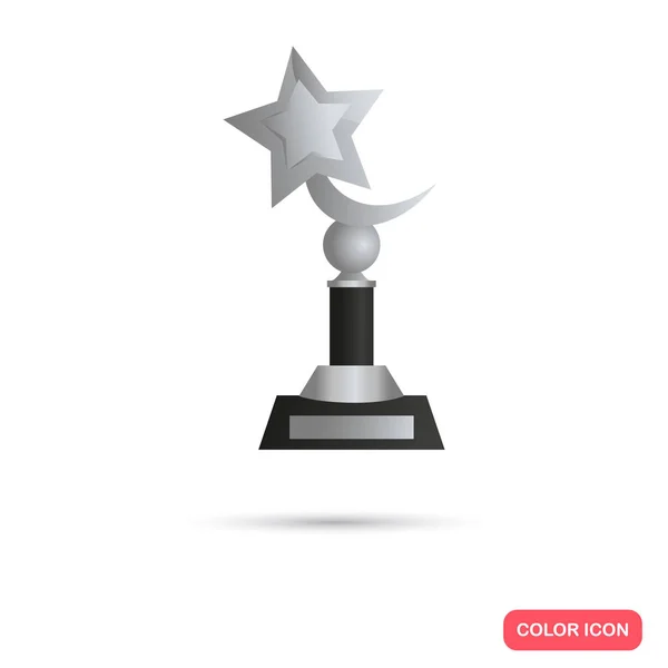 Icono de copa de trofeo de plata para diseño web y móvil — Vector de stock