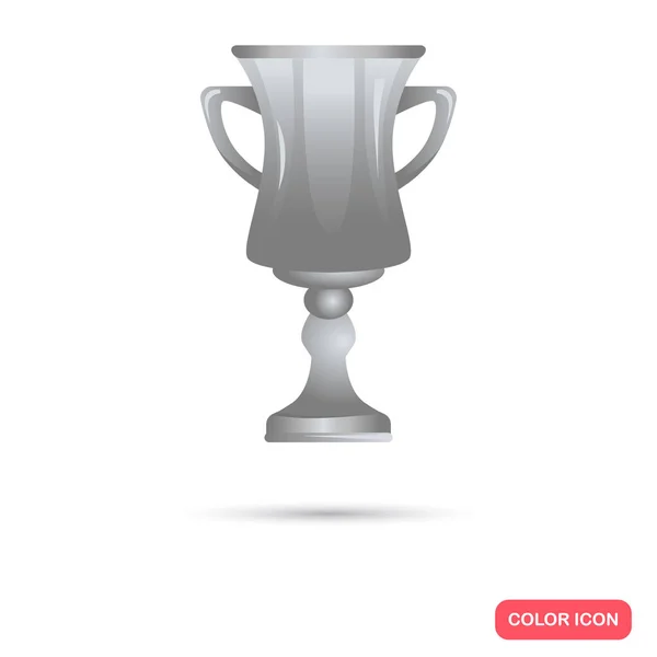 Icono de copa de trofeo de plata para diseño web y móvil — Vector de stock