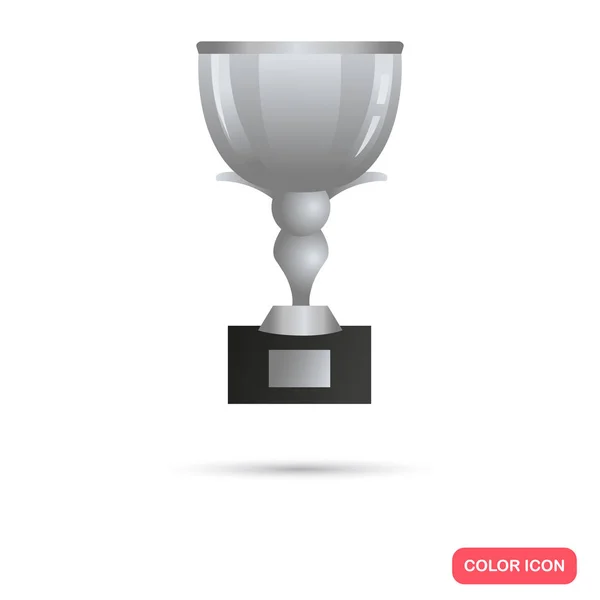 Icono de copa de trofeo de plata para diseño web y móvil — Vector de stock