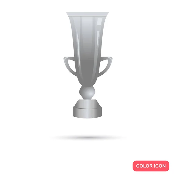 Icono de copa de trofeo de plata para diseño web y móvil — Vector de stock
