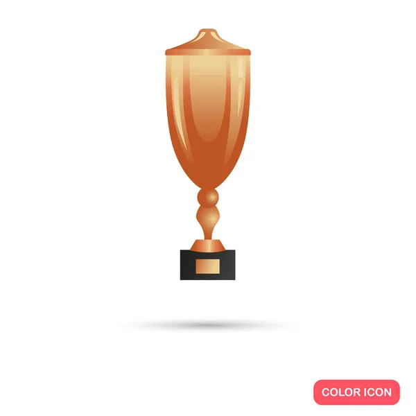 Icono de copa de trofeo de bronce para diseño web y móvil — Vector de stock