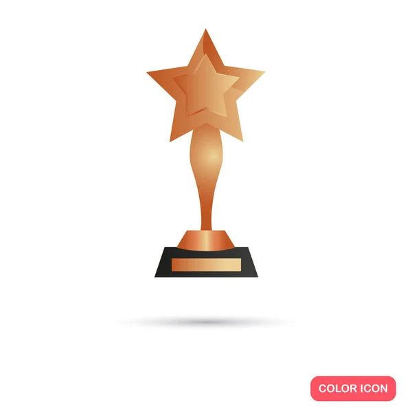 Icono de copa de trofeo de bronce para diseño web y móvil — Vector de stock