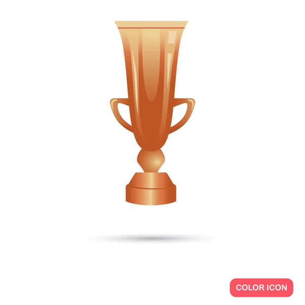 Icono de copa de trofeo de bronce para diseño web y móvil — Vector de stock