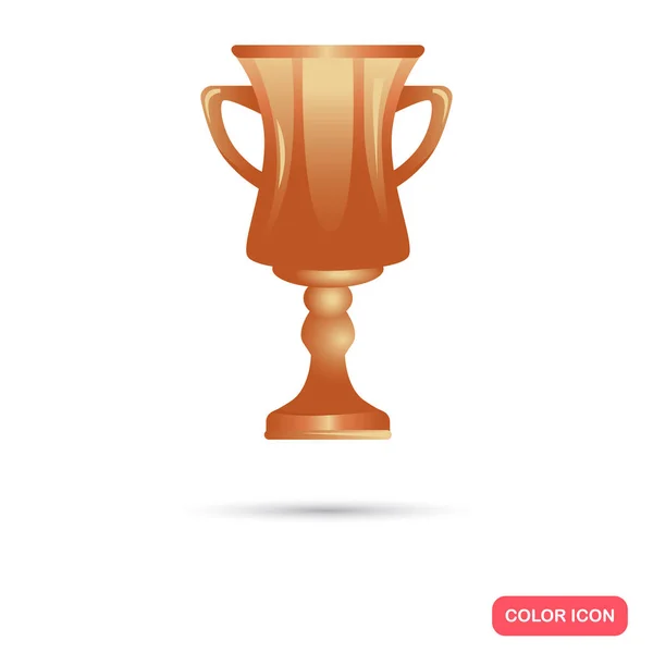 Icono de copa de trofeo de bronce para diseño web y móvil — Vector de stock