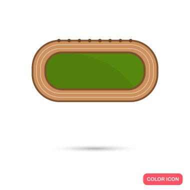 Hipodrom renk düz simgesi web ve mobil tasarım için