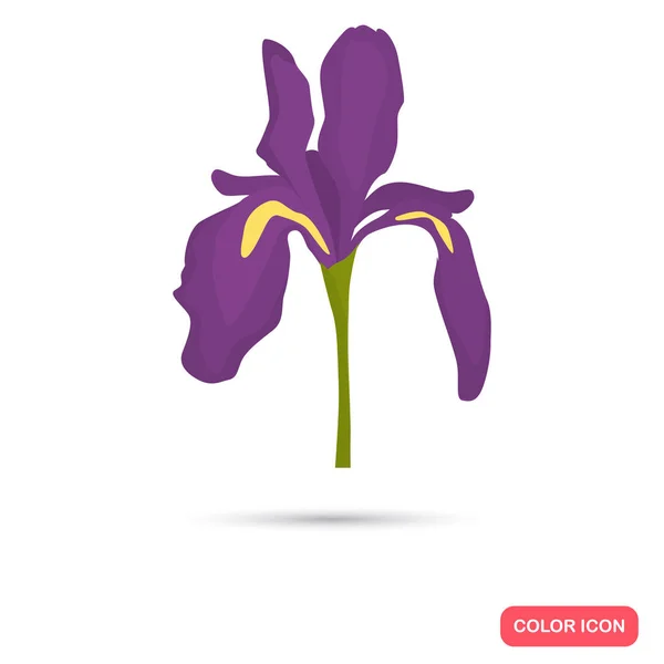 Iris oddział płaskie ikona kolor dla sieci web i mobilne — Wektor stockowy