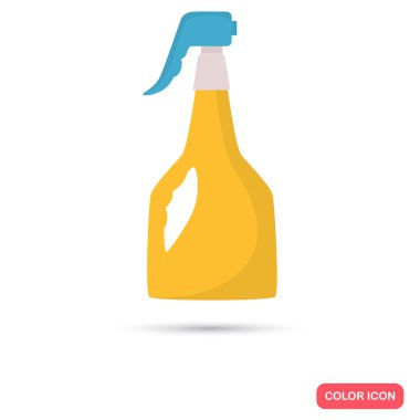 Deterjan renk düz simgesi web ve mobil tasarım şişe