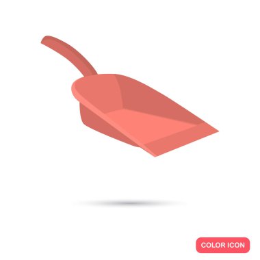 Web ve mobil tasarım için çöp renk düz simge için Kepçe